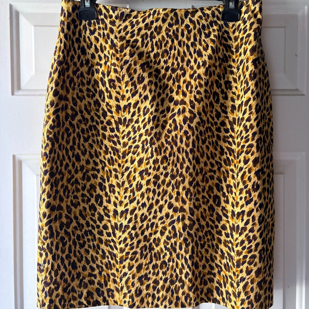JH Collectibles Petites Leopard Pencil Skirt Size 10P